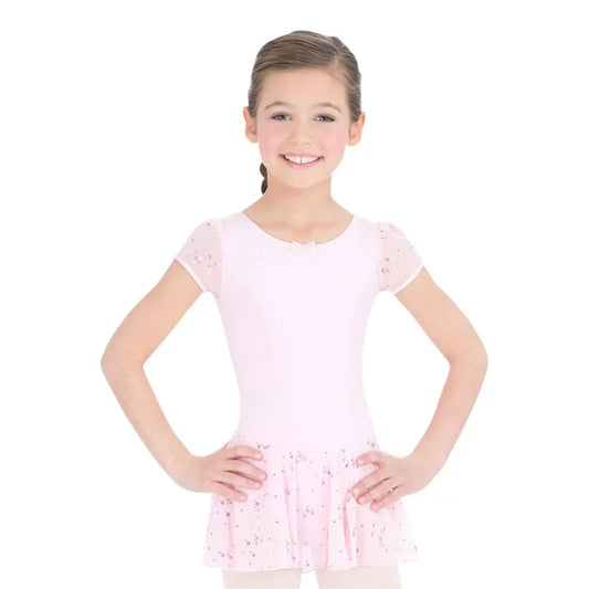 Capezio Short Sleeve Pink Sequin Dress 3948C GIRLS