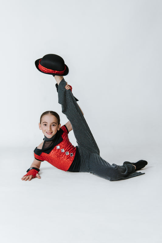 Faux Felt Cabaret Hat